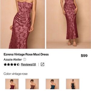 Azazie Vintage Rose Maxi Dress